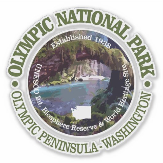 Olympischer Nationalpark (NP2) Aufkleber (Vorderseite)