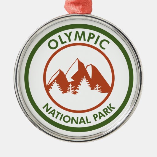 Olympischer Nationalpark Ornament Aus Metall (Vorne)