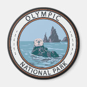 Olympischer Nationalpark Otter Circle Magnet (Vorne)