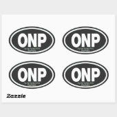 Olympischer Nationalpark Ovaler Aufkleber (Blatt)