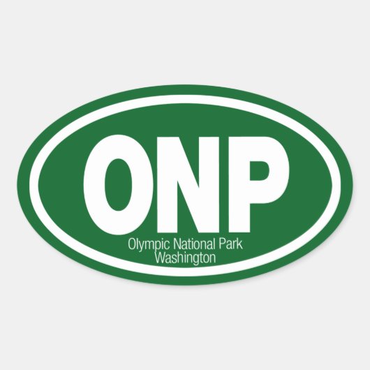 Olympischer Nationalpark Ovaler Aufkleber (Vorderseite)
