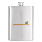 Olympischer Nationalpark Pine Trees Flachmann (Vorderseite)