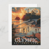 Olympischer Nationalpark Postkarte (Vorne/Hinten)