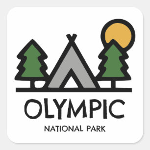 Olympischer Nationalpark Quadratischer Aufkleber
