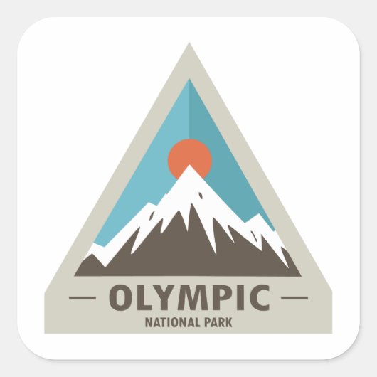 Olympischer Nationalpark Quadratischer Aufkleber (Vorderseite)