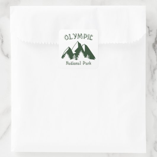 Olympischer Nationalpark Quadratischer Aufkleber (Tasche)