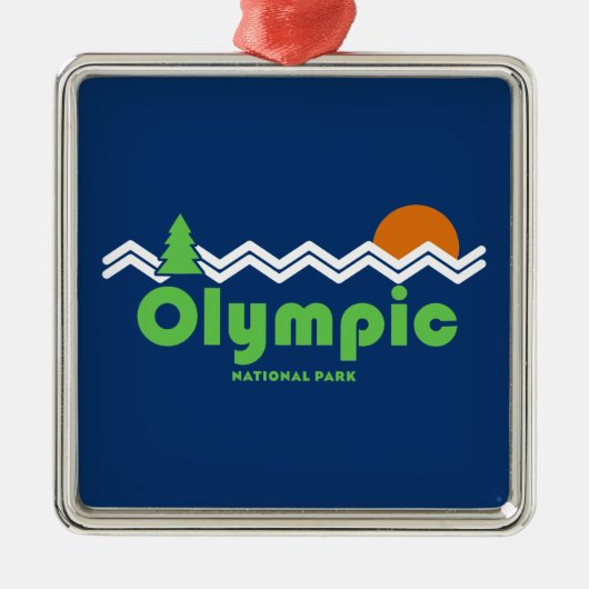 Olympischer Nationalpark Retro Ornament Aus Metall (Vorne)