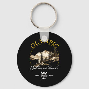 Olympischer Nationalpark Retro Vintages Kleidungss Schlüsselanhänger