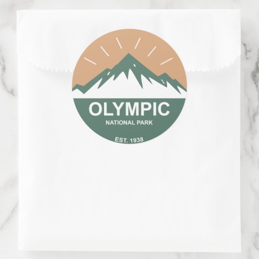 Olympischer Nationalpark Runder Aufkleber (Tasche)