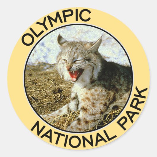 Olympischer Nationalpark Runder Aufkleber (Vorderseite)