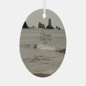 Olympischer Nationalpark Seascape-Foto Ornament Aus Metall (Vorderseite Rechts)