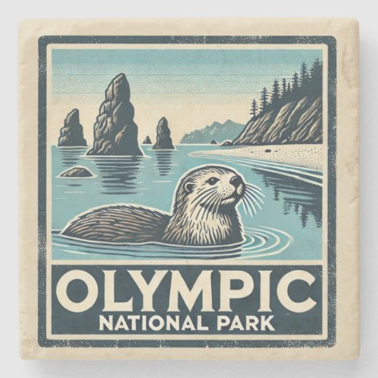 Olympischer Nationalpark-Untersetzer Steinuntersetzer (Vorderseite)