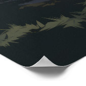 Olympischer Nationalpark Vector Illustrations-Post Poster (Ecke)