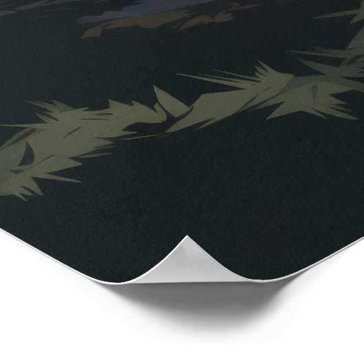 Olympischer Nationalpark Vector Illustrations-Post Poster (Ecke)