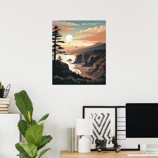 Olympischer Nationalpark Vector Illustrations-Post Poster (Heimbüro)