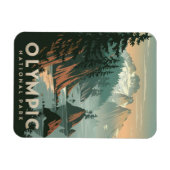 Olympischer Nationalpark Vintag Magnet (Horizontal)