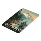 Olympischer Nationalpark Vintag Magnet (Linke Seite)