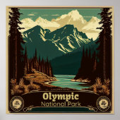 Olympischer Nationalpark Vintag Poster (Vorne)