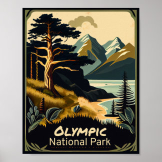 Olympischer Nationalpark Vintag Poster