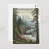 Olympischer Nationalpark Vintag Postkarte (Vorne/Hinten)