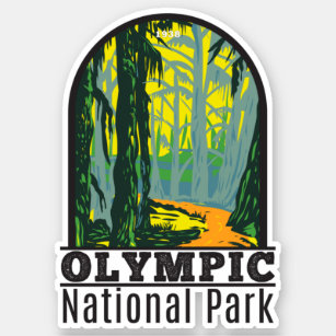 Olympischer Nationalpark Washington Hoh Rainforest Aufkleber