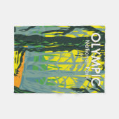 Olympischer Nationalpark Washington Hoh Rainforest Fleecedecke (Vorderseite (Horizontal))