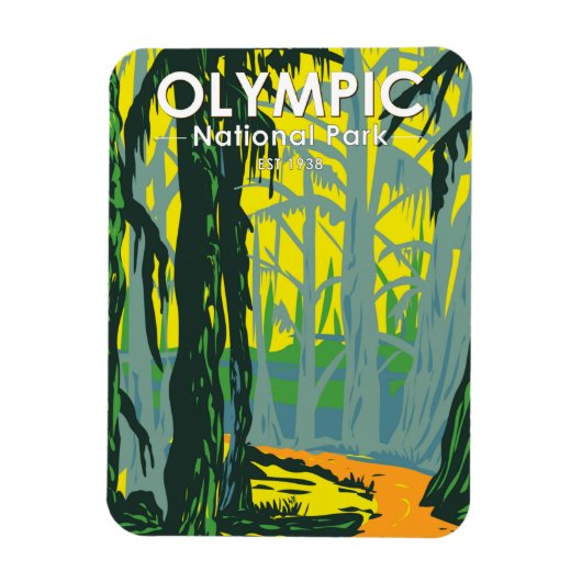 Olympischer Nationalpark Washington Hoh Rainforest Magnet (Vertikal)