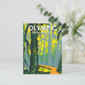 Olympischer Nationalpark Washington Hoh Rainforest Postkarte (Stehend Vorderseite)