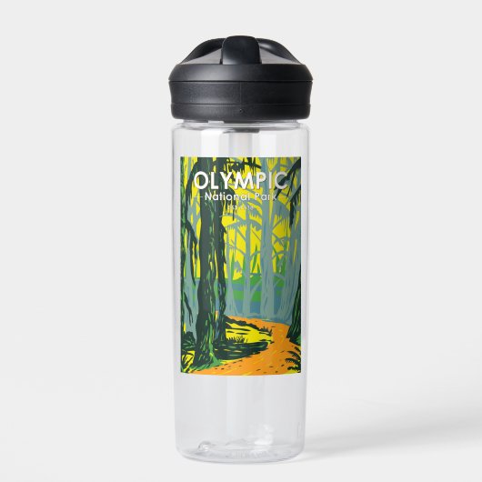 Olympischer Nationalpark Washington Hoh Rainforest Trinkflasche (Vorderseite)