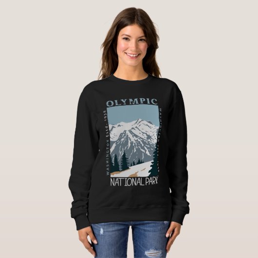 Olympischer Nationalpark Washington in Bedrängnis Sweatshirt (Vorne ganz)