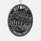 Olympischer Nationalpark Washington Monoline Keramik Ornament (Rechts)