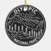 Olympischer Nationalpark Washington Monoline Keramik Ornament (Vorne)