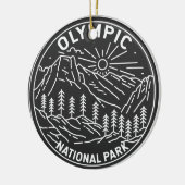Olympischer Nationalpark Washington Monoline Keramik Ornament (Links)