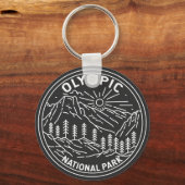 Olympischer Nationalpark Washington Monoline Schlüsselanhänger (Vorderseite)