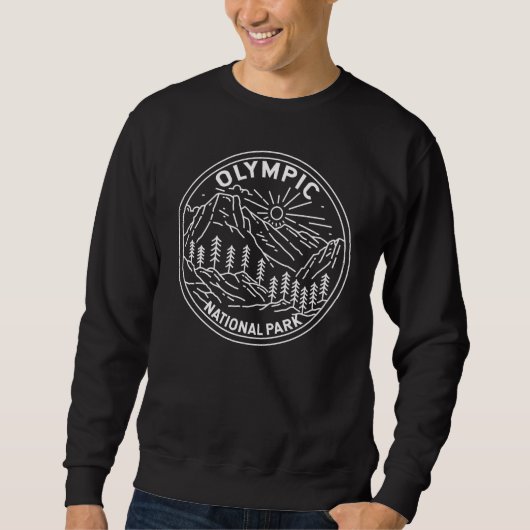 Olympischer Nationalpark Washington Monoline Sweatshirt (Vorderseite)