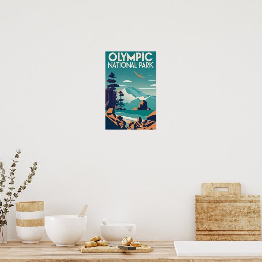 Olympischer Nationalpark Washington Rocky Beach Poster (Küche)