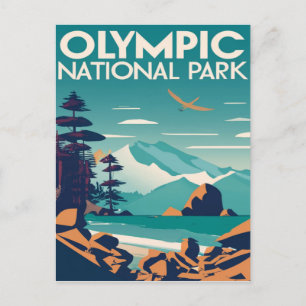 Olympischer Nationalpark Washington Rocky Beach Postkarte