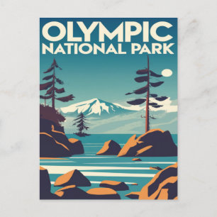 Olympischer Nationalpark Washington Rocky Beach Postkarte