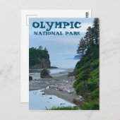 Olympischer Nationalpark Washington Rocky Beach Postkarte (Vorne/Hinten)