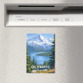Olympischer Nationalpark | Washington Travel Paint Magnet (In Situ (Geschirrspüler))