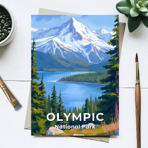 Olympischer Nationalpark   Washington Travel Paint Postkarte