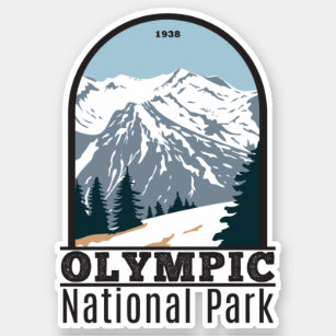 Olympischer Nationalpark Washington Vintag Aufkleber