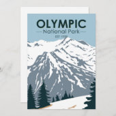 Olympischer Nationalpark Washington Vintag Feiertagskarte (Vorne/Hinten)
