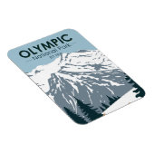 Olympischer Nationalpark Washington Vintag Magnet (Rechte Seite)