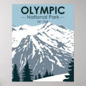 Olympischer Nationalpark Washington Vintag Poster (Vorne)