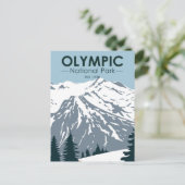 Olympischer Nationalpark Washington Vintag Postkarte (Stehend Vorderseite)