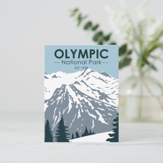 Olympischer Nationalpark Washington Vintag Postkarte (Stehend Vorderseite)
