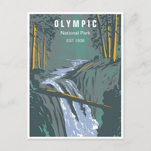 Olympischer Nationalpark Washington Vintag Postkarte (Vorderseite)