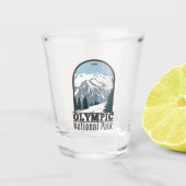 Olympischer Nationalpark Washington Vintag Schnapsglas (Vorderseite)