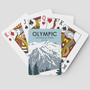Olympischer Nationalpark Washington Vintag Spielkarten